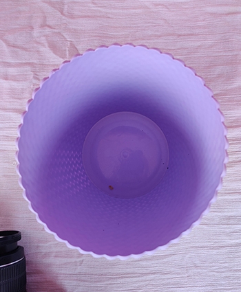 Table Top Plastic Pot - Purple inside