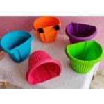 Wall Mounted D Shape Plastic Planter