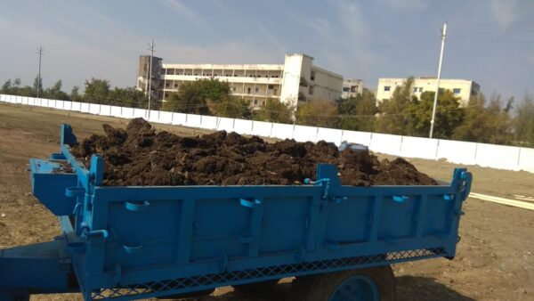 Black coated soil trolley in Bhopal - Nursery Nisarga