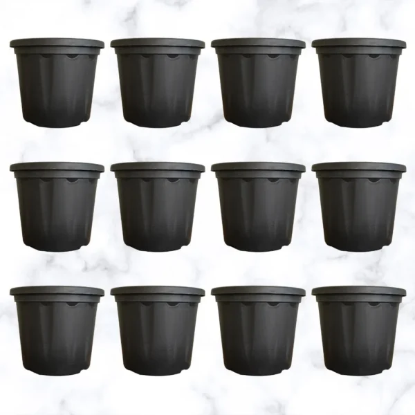 Buy Versatile Black Gardening Pots (Multiple sizes) Online at Nursery Nisarga