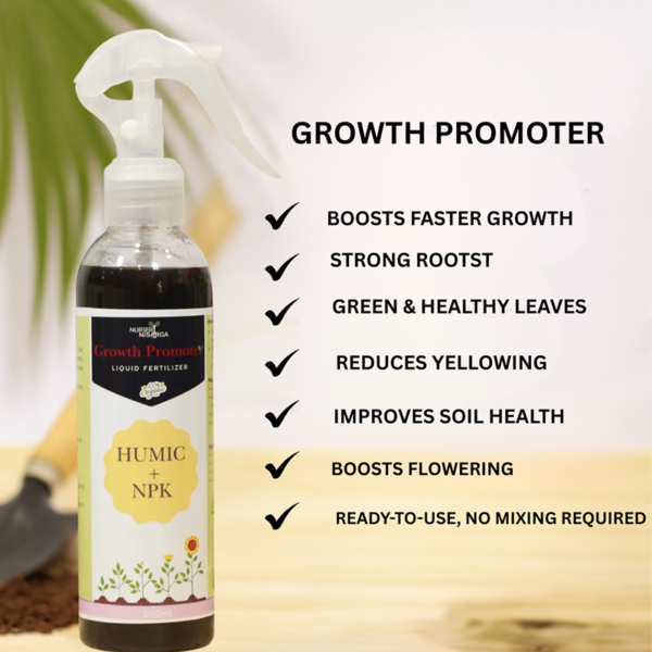 Buy Growth Promoter (Ready-to-use) Liquid Fertilizer - Spray 200ml from Nursery Nisarga