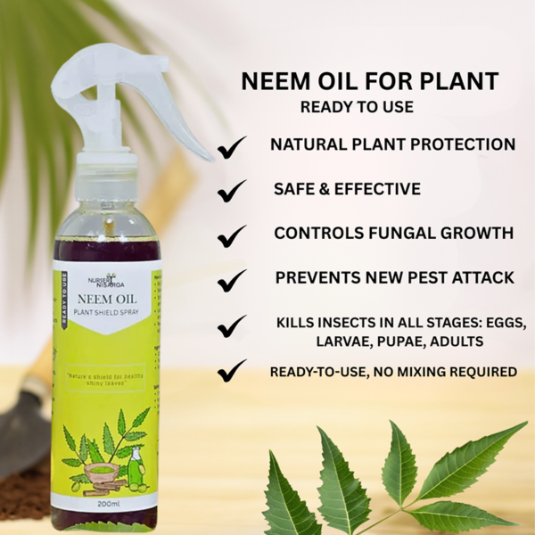 Buy Neem Oil (Ready to Use) Spray - 200ml from Nursery Nisarga