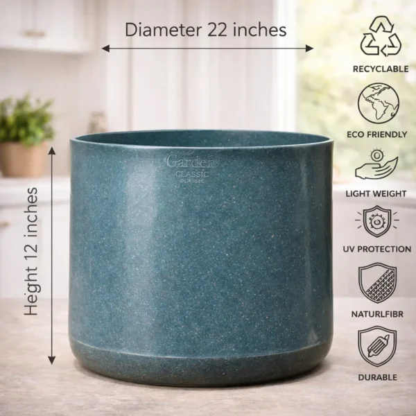 Buy Garden Green DTR Rotomold Stone Finish Planter from Nursery Nisarga