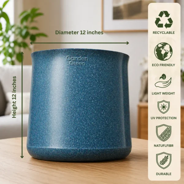 Buy Garden Green DTR Rotomold Stone Finish Planter from Nursery Nisarga