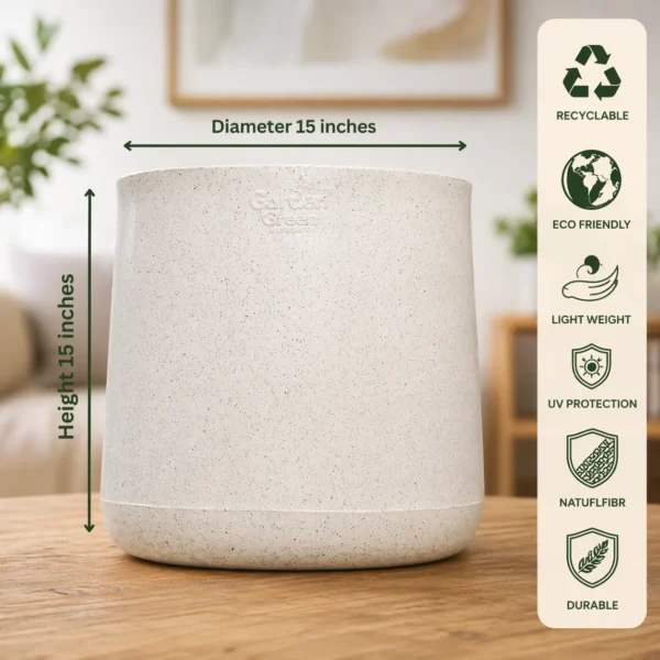 Buy Garden Green DTR Rotomold Stone Finish Planter from Nursery Nisarga