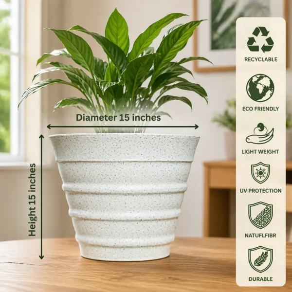 Buy Garden green YRR Rotomold stone finish- Planter from Nursery Nisarga