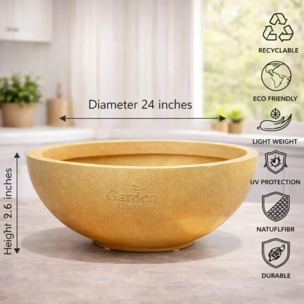 Buy Garden Green LTS Rotomold stone- Planter from Nursery Nisarga