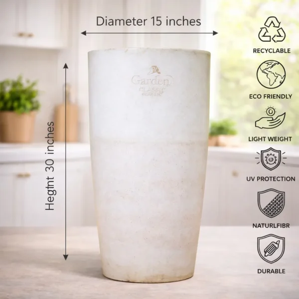 Buy Garden green Rotomold Stone RT - planter from Nursery Nisarga