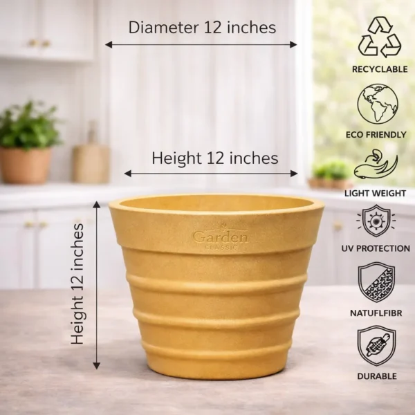 Buy Garden green YRR Rotomold stone finish- Planter from Nursery Nisarga