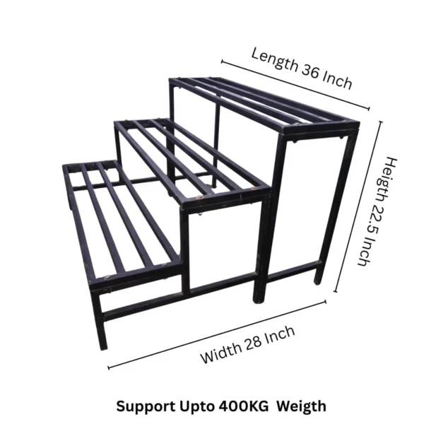 Buy Garden Green "Three-step stand " planter pot stand from Nursery Nisarga
