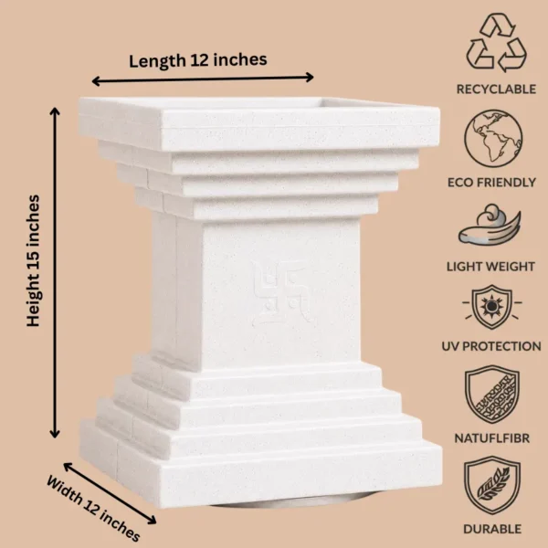 Buy Garden Green Tulsi Rotomold Stone Finish Planter from Nursery Nisarga