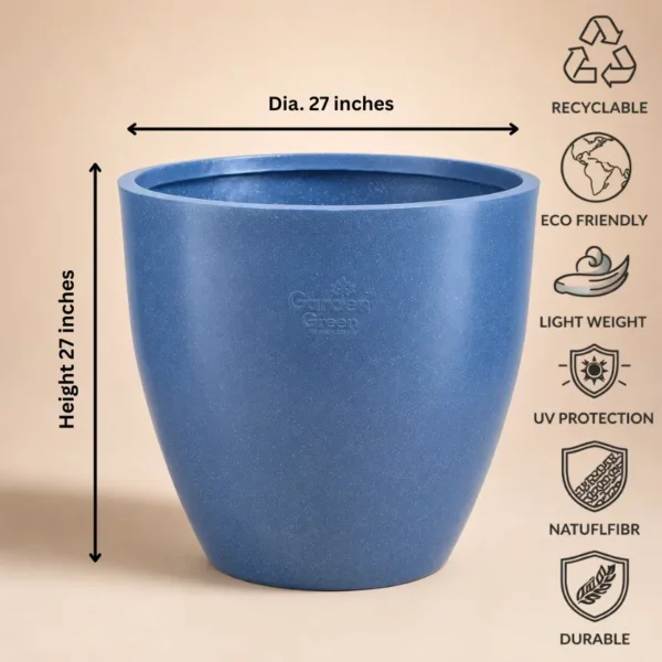 Buy Garden Green RS Cup Rotomold Stone Finish Planter from Nursery Nisarga