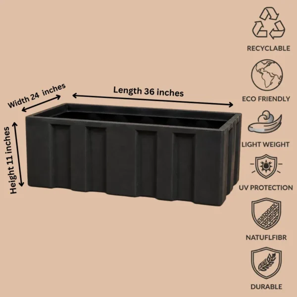 Buy Garden Green KG Tub Rotomold Stone Finish Planter from Nursery Nisarga