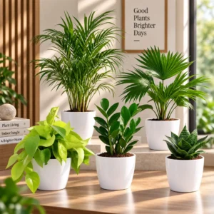 Buy Festive Decor Air Purifying Plants Combo (8 Inch, Pack of 5) from Nursery Nisarga