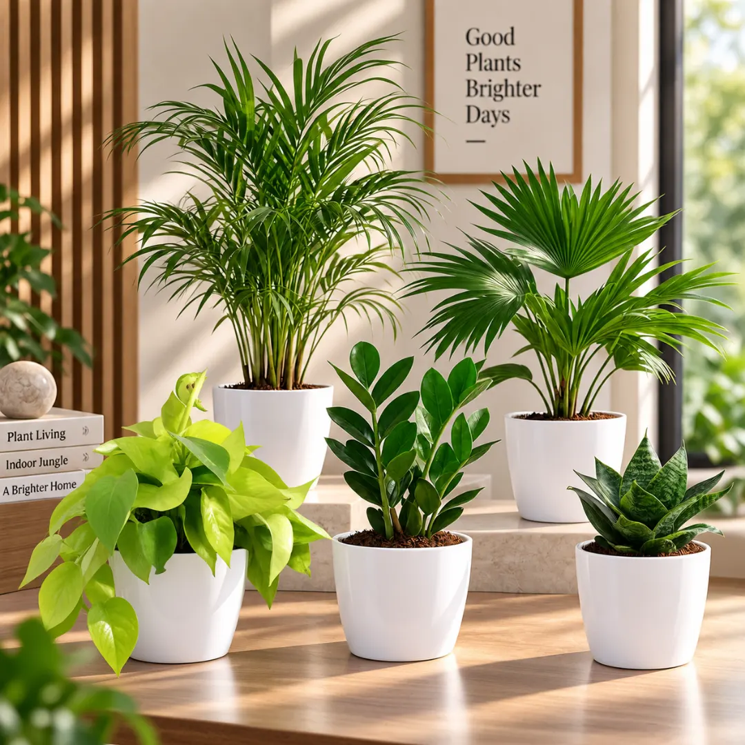 Buy Festive Decor Air Purifying Plants Combo (8 Inch, Pack of 5) from Nursery Nisarga