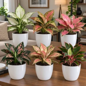 Buy Festive Decor Aglaonema Plants Combo (Pack of 6) from Nursery Nisarga