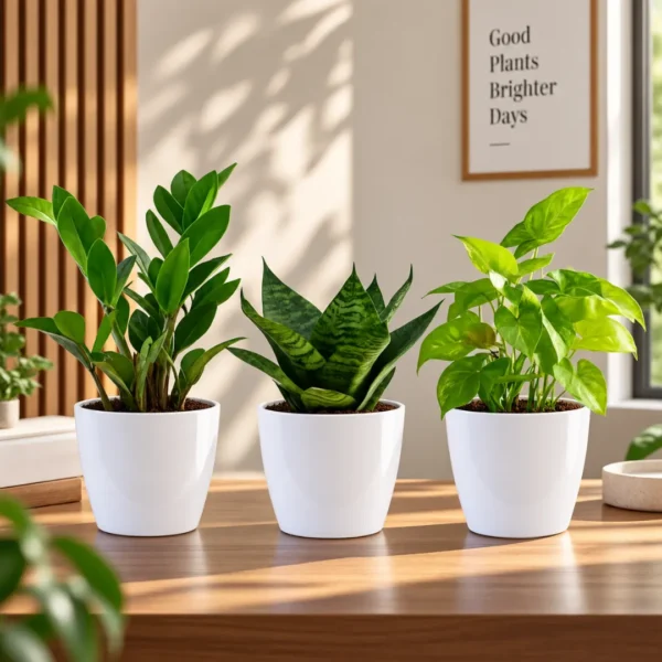 Buy Festive Decor Indoor Plants with Pots (Pack of 3) from Nursery Nisarga
