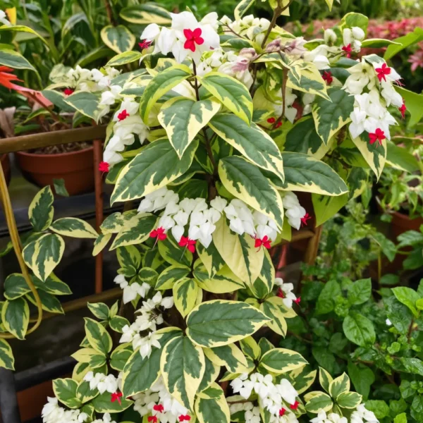 Buy Variegated Bleeding heart “Clerodendrum Thompsoniae” – plant from Nursery Nisarga