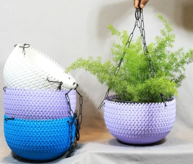 Buy Hanging basket with metal chain From Nursery Nisarga
